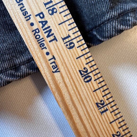 Zara Cropped Adjustable Buckle Top Small Black Denim Smocked Edgy Grunge - Picture 7 of 9